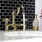 Kingston Brass KS3912AX Restoration Bathroom Bridge Faucet, Polished Brass KS3912AX - alternate 6
